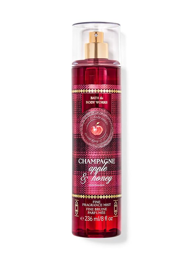 Bath & Body Works Champagne Apple & Honey Fine Body Fragrance Mist 8 Fluid Ounce (Champagne Apple & Honey)