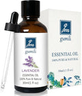 GM Gumili Lavender Essential Oil, Pure Lavender Oil for Skin, Hair, Diffuser, Spray, Body Wash, Lotion, Soap, Household - 1 Oz/30ml