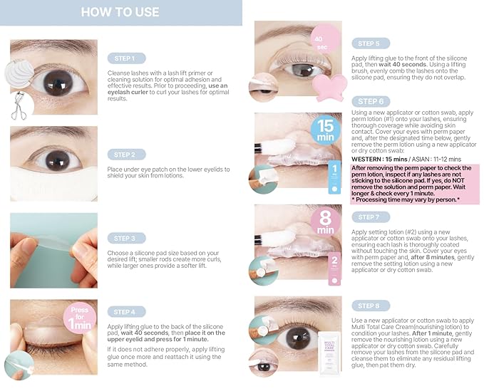 Korean Lash Lift Kit - Eye Brow Lamination Kit Eyelash Perm Kit Eyelash Lift Kit Lash Perm Eyebrow Lamination