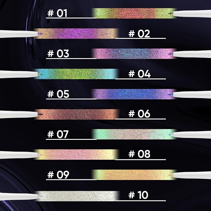 Multichrome Eyeliner Gel Pencil,Waterproof Long-Lasting Vegan Cruelty Free Eye Liner,Shifting Colors Eyeliner Pen (#209, 0.01 Ounce)