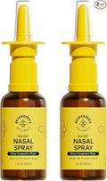 Beekeeper's Naturals Nasal Spray for Adults with Propolis, Xylitol & Saline, Clears Nasal Congestion, Moisturizes Sinus Canal, & Decongest Sinus Cavities, 1 fl oz(Pack of 2)