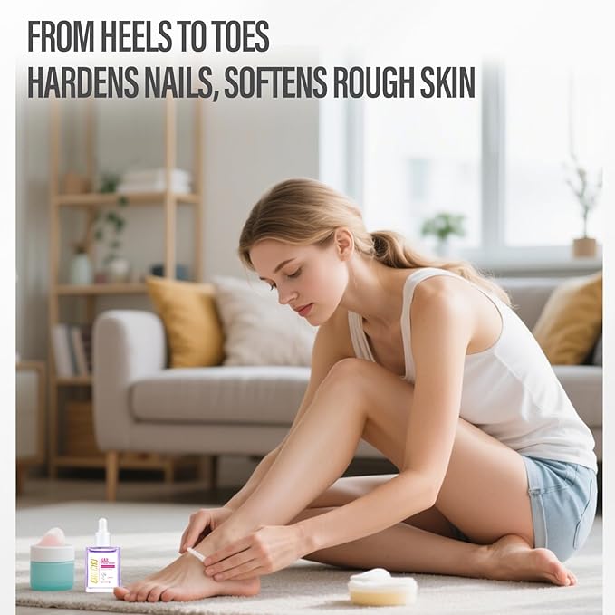 CHUCHU Nail Growth and Strengthener Oil for Cuticle - Repair Moisturizing Treatment - Natural Jojoba Vitamin B & E Nail Oil for Dry Cracked Nails (Lavender 01)