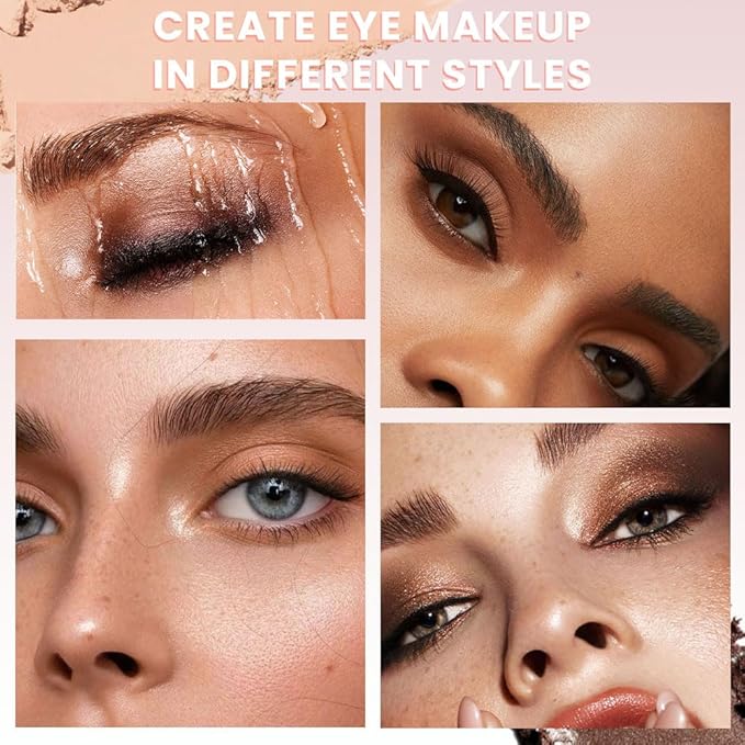 WanTuoluo 9 Colors Smoky Matte Shimmer Eyeshadow Palette for Women, Nude Rose Gold Light Medium Gray Wine Brown Purple, High Pigmented Primers Powder Spring Sale Deal 2026 (9 Colors-Nude Brown Gold)