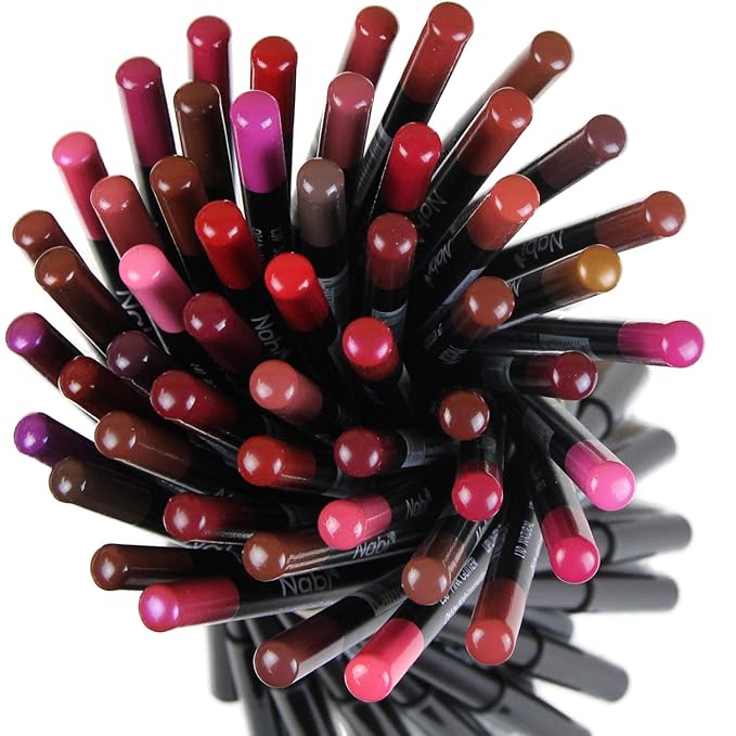 Nabi Lip Liner Pencil Set - 54 Pcs Lip Pencil Bulk Pack | Long Lasting Lip Liner for Women | Assorted Colors Makeup Lip Liners | Professional Quality