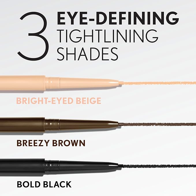 CoverGirl Perfect Point Plus Lashline, Breezy Brown, Micro Eye Pencil, Ultra-Precise 1.5 Millimeter Tip, Creamy Gel Formula, Clean & Vegan, Talc-Free, Waterproof, 0.002oz