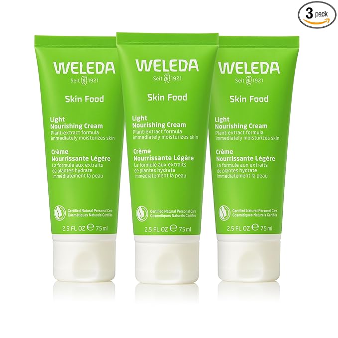 Weleda - Skin Food Light Moisturizing Cream 3-pack - Fast-Absorbing, Ultra-Hydrating Formula with Sunflower Oil and Pansy Extract