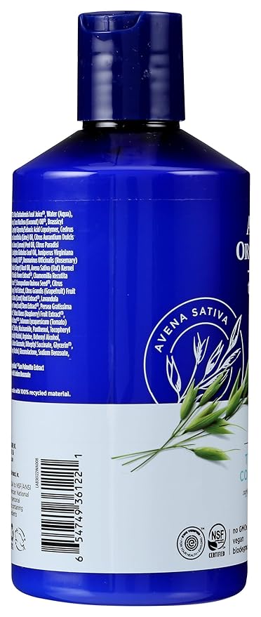 Avalon Organics Therapy Biotin B-Complex Thickening Conditioner, For an Energized Scalp and Thicker, Fuller-Looking Hair, 14 Fluid Ounces