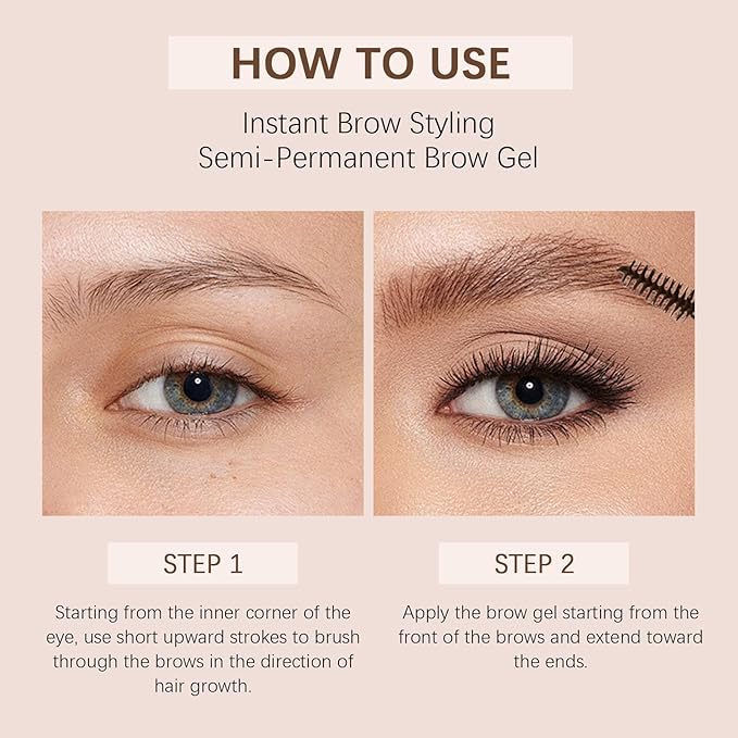 Brocharm Brow Gel Waterproof for Soft Ful Brows Eyebrow Tint Eye Brow Gel Smudge-Proof, Long Lasting Definition, Vegan & Cruelty Free (01 Olive Brown, 1 Count (Pack of 1))