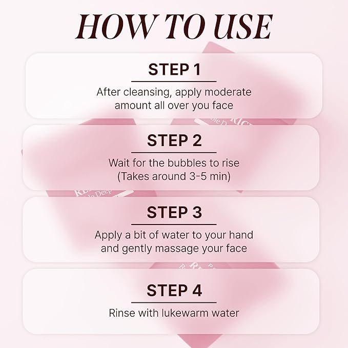 P.CALM Red Rice Bubble Deep Mask | Uneven Tone & Brightening Care, Carbonated Water & Red Rice Ferment for Smooth, Clean Skin, Clay Wash-Off Pack | Korean Skincare, 90g / 3.17 oz