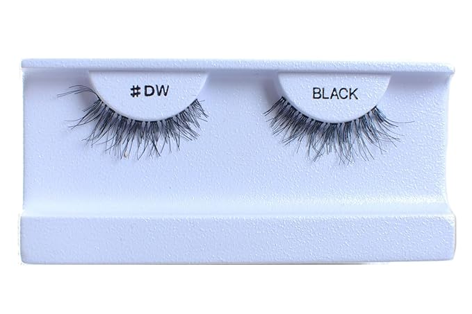 10 Pairs 100% Human Hair False Eyelashes Natural Black #DW