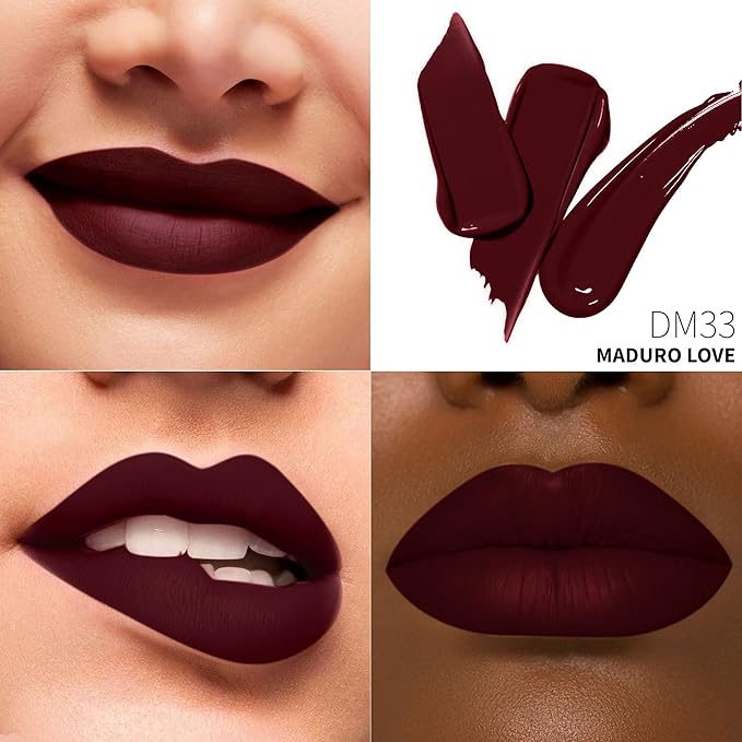 Depuplum Brown Lipstick Matte for Women SuperStay Long Lasting Lipstick for Mother's Day Smudgeproof Liquid Lipsticks Cruelty Free Lip Makeup,DM33 Maduro Love