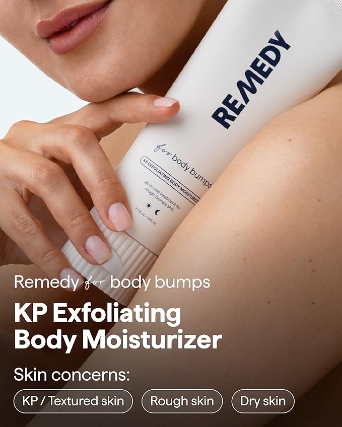 Remedy KP Body Moisturizer | Keratosis Pilaris and Chicken Skin Treatment with Retinol, Urea, Lactic Acid and Ceramides | Exfoliating and Moisturizing Lotion | By Dermatologist Dr. Shah, 7.7 fl oz