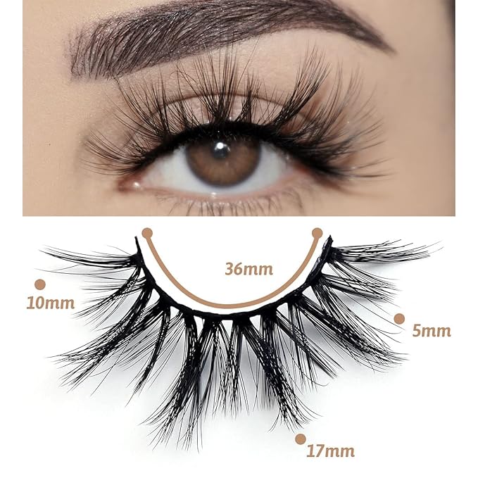 FARRED Wholesale Faux Mink Lashes 30 Pairs 3D A02 Medium Length Vegan Eyelashes Fluffy Volume Strip Lashes Bulk Fake Mixed Natural Look 3D False Eyelashes (3D A02)