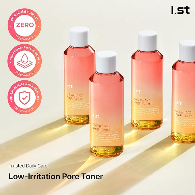 I.st Collagen VC Bounce Toner, Pore Refining & 10-Layer Hydration, pH Balancing, Gentle Formula, French Collagen and Vitamin Complex, Korean Skin Care, 190 mL / 6.42 Fl Oz