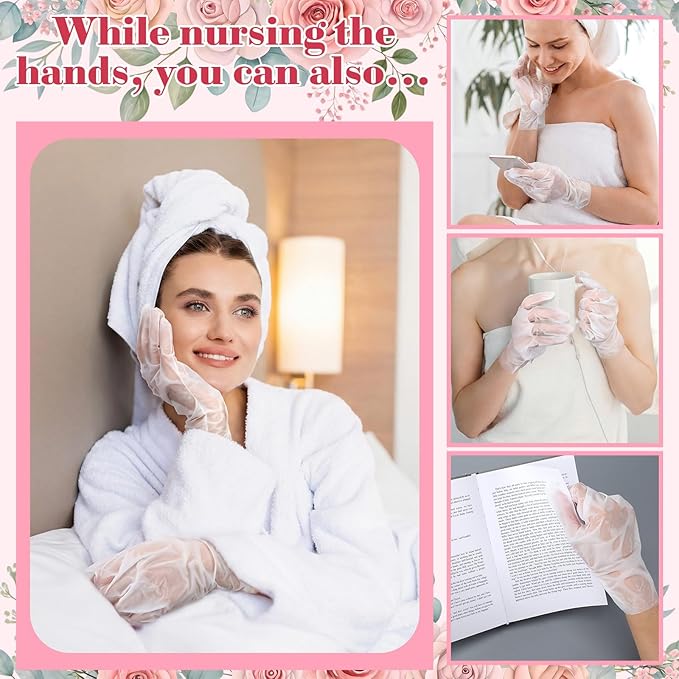 Loopeer 24 Pcs Christian Gifts for Mothers Day Religious Hand Mask Bible Verse Gloves for Skin Dry Hydrating Hand Masks Moisturizer Rose Gloves for Mom Grandma Church Prayers Coworker