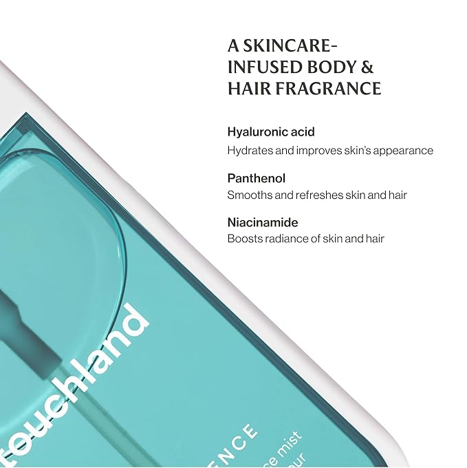 Touchland Hydrating Body & Hair Fragrance Mist – Sparkling Bergamot – 2 FL OZ Travel Size Perfume Spray – Notes of Ripe Bergamot, Fresh Grapefruit, and Warm Hinoki