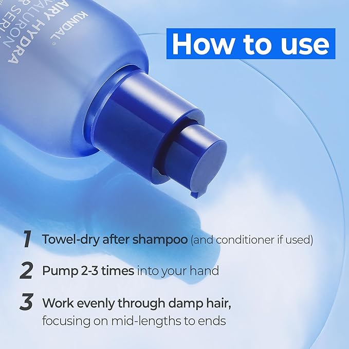KUNDAL Hyaluronic Acid Lightweight Hair Serum for Thin & Fine, Hydra Hyaluron Hair Serum for Frizz Control, Volume & Moisture Boost – Blossom Breeze, 1.69 fl oz
