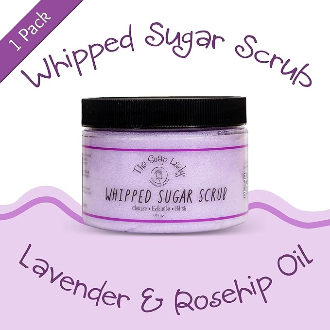 The Soap Lady Whipped Sugar Scrub - Lavender & Rosehip Oil - 9.5oz
