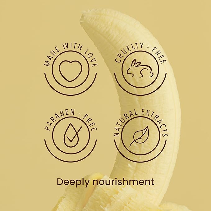 ANYELUZ Banana Hair Care Duo Set - Moisturizing Shampoo & Nourishing Conditioner, Natural Fruit-Infused Hydration & Repair for Dry, Damaged Hair
