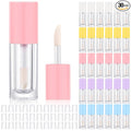 Tatuo 30 Pcs Colorful 6ml Empty Lip Gloss Tubes with Wand Bulk Lip Refillable Gloss Containers Cosmetic Bottles with Rubber Stoppers for Lipstick Eyelash Growth Liquid DIY Makeup Kit