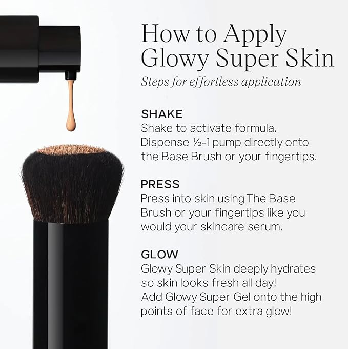 Saie Glowy Super Skin Tint Liquid Foundation - Weightless + Dewy Foundation with Lightweight Medium Coverage - Hydrating Face Makeup + Skin Care Serum Hybrid with Hyaluronic Acid - Shade 1 (1.01 oz)