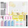 Libeauty Lash Lift Kit & Brow Lamination, Korean Made Eyelash Perming Lotion for Home Salon, Professional DIY Curling Starter Set with Strong Glue & Individual Sachets, 20 Pcs