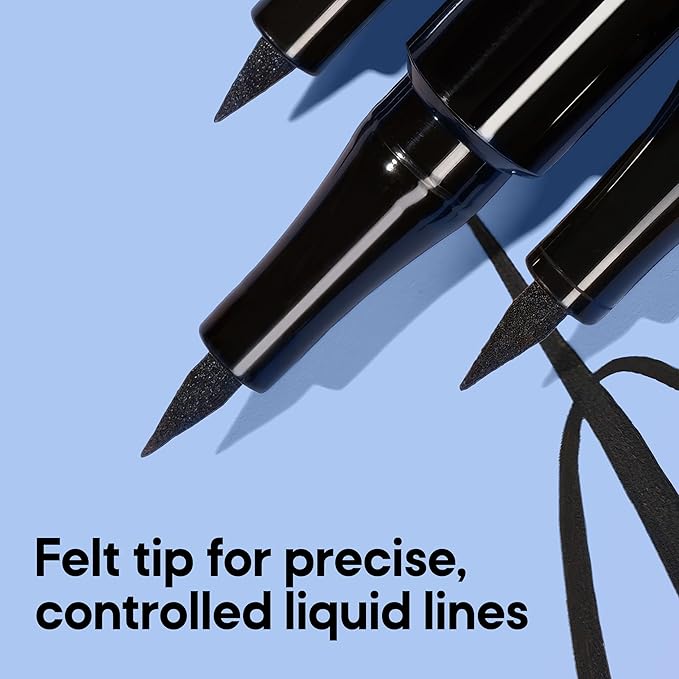Almay Conditioning Liquid Eyeliner, Longwearing, Waterproof, Hydrating (Packaging May Vary), 10 Black, 0.03 fl oz