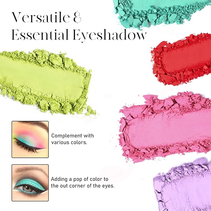BEPHOLAN Single Matte Pink Eyeshadow Palette Rose Peach Hot Pink Eye Shadow Makeup Palette Bright Blush Eyeliner,Pink Baddie