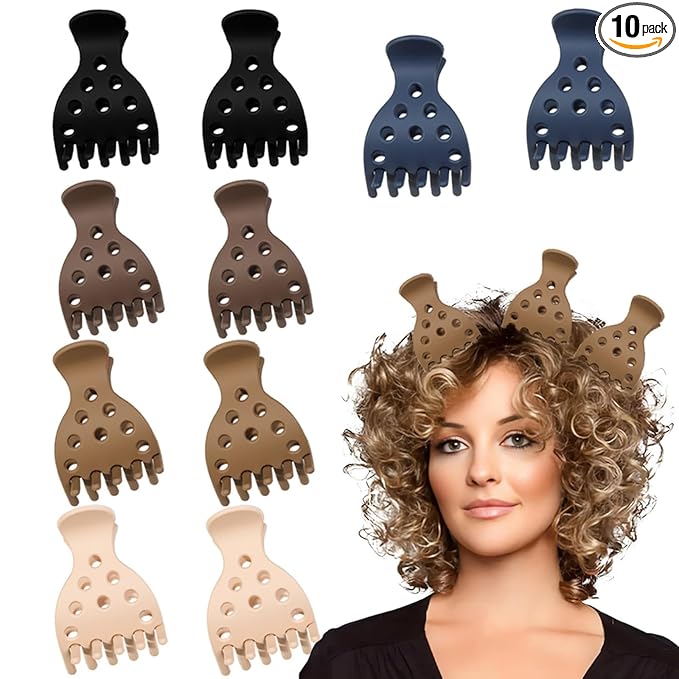 10 PCS Hair Volume Clip for Thick Hair, Root Clips for Curly Hair Volume,Matte Claw Clips for Women Root Lifting for Curl