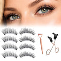 Magnetic Eyelashes, Light Weight Natural Look False Eyelashes with Applicator and Eyelash Comb, Reusable & No Glue Needed