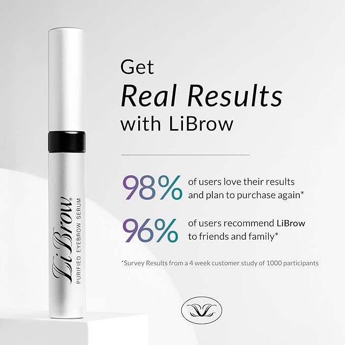 Purified Eyebrow Serum XL for Darker, Fuller, Thicker-Looking Brows - Natural Botanical Extracts, Safe for Sensitive Skin & Thin Brow Hairs - Vegan & Cruelty-Free (6mL, 6-Month Supply)