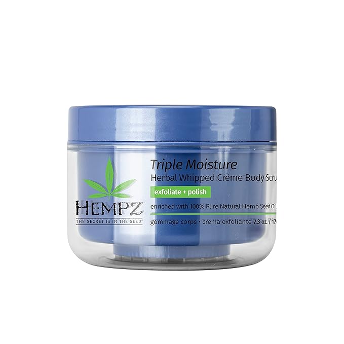 Hempz Triple Moisture, Grapefruit and Peach Scented, Sugar Body Scrub, 7.3 oz