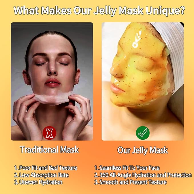 Jelly Mask for Facial Professional- Peel off Hydro Face Mask Powder for Hydrating & Cleaning - 23 Fl oz (24k)
