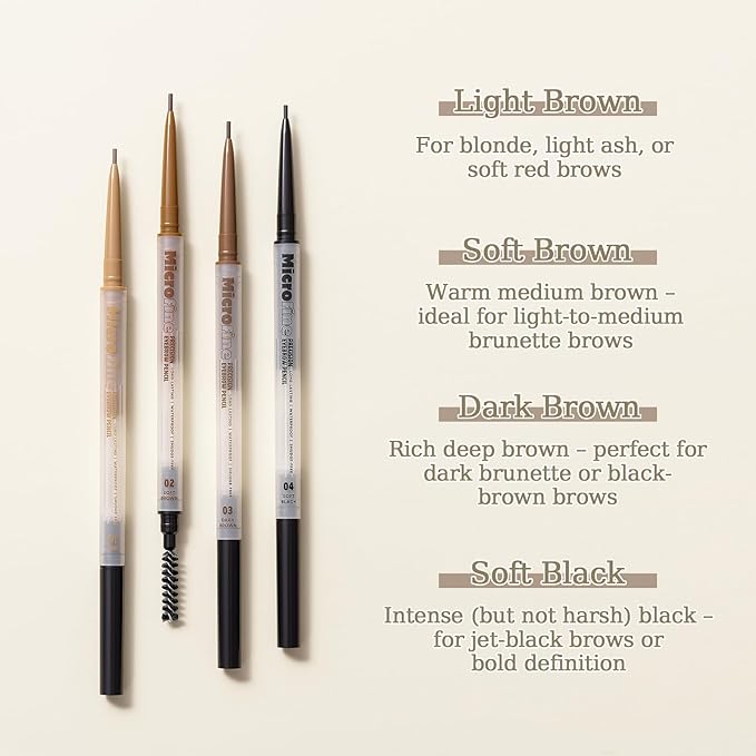 MicroFine Precision Brow Pencil, Ultra-Fine 1.2mm Tip, Buildable Natural Color, Smudge-Resistant Long-Wear, Vegan & Cruelty-Free Brow Definer (01 Taupe, 0.0016 oz/45mg（pack of 1）)