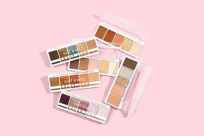 wet n wild Color Icon Eyeshadow Makeup 5 Pan Palette, Matte, Shimmer, Metallic, Long Wearing, Rich Buttery Pigment, Cruelty Free - Walking On Eggshells (Pack of 2)