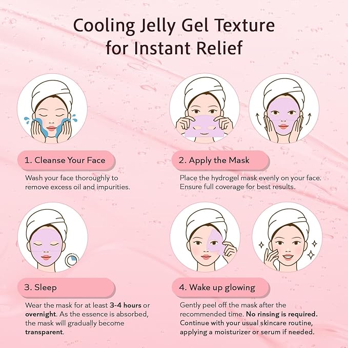 realori Salmon DNA PDRN Collagen Face Mask – Korean Face Mask for Glass Skin – Collagen Face Masks Skincare Overnight Hydrogel – Firming, Hydrating Face Masks, Pink Collagen Mask 4-Pack