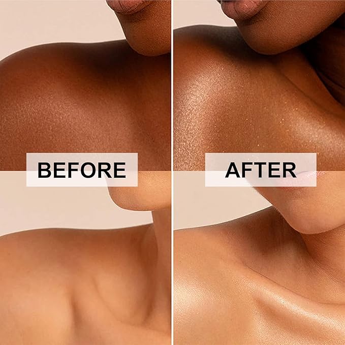 Shimmer Body Oil Glistening Bronze Natural Glow Luminizer Highlighter Waterproof Long Lasting Moisturizing for Face and Body