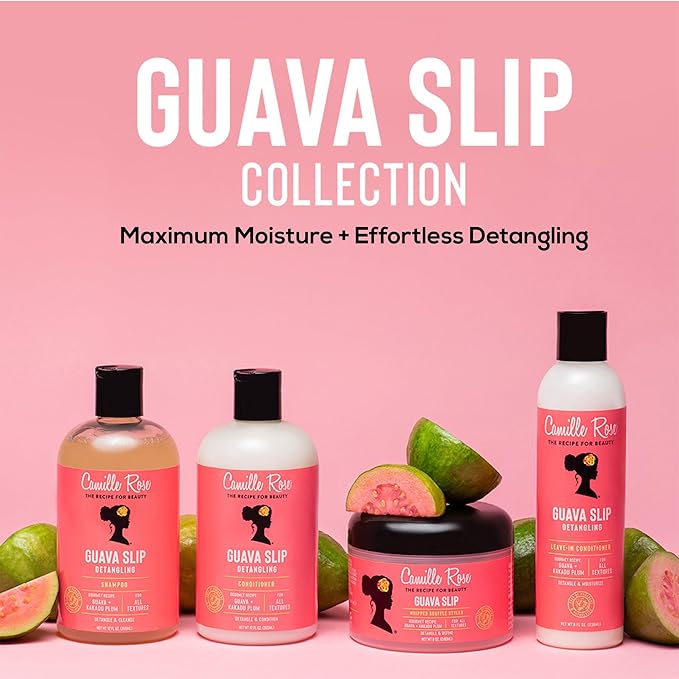 Camille Rose Guava Slip Detangling Conditioner, with Guava, Kakadu Plum and Soursop to Detangle, Condition and Revive, for All Hair Textures, 12 fl oz