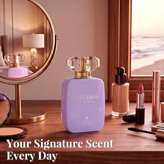 PUREAMOR Pheromone Perfume for Women, Lavanda Vida Extrait de Parfum - Long Lasting Bold Floral Lavender Scent, 30% High Concentration, Full Size Fragrance Spray, 1.0 oz / 30 ml