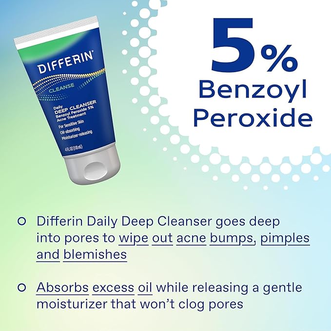 Differin Acne Skin Care Kit, Differin Gel Retinoid Acne-Treatment for Face with 0.1% Adapalene & 5% Benzoyl Peroxide Face Wash & Body Wash, Designed for Pimple & Acne-Prone Skin 2 Count (Pack of 10)