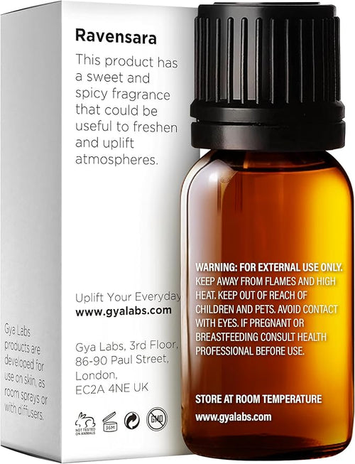 100% Pure Ravensara Essential Oil - 0.34 Fl Oz - Ravensara Oil for Hair, Skin, Diffuser, Aromatherapy & DIY Candle Making Scent