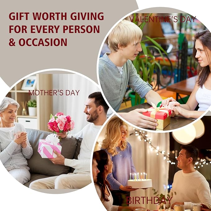 Rose Spa Gift Set For Women - 4PCS Luxury Bath and Body Kit with Shower Gel, Body Scrub, Lotion & Body Mist - Portable Travel Size Self Care Gift for Mom, Wife, Teens, Friends or Her