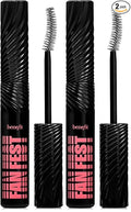 Benefit Cosmetics Mini Fan Fest Fanning & Volumizing Mascara Hyper Black, 0.07 Ounce (Pack of 2)