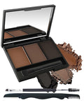 Eyebrow Powder Kit,3 Color Auburn Brown Black Gray Eye Brow Powder Palette with Razor Brush, Long Lasting Waterproof Brow Filler Fill & Shapping Full Eyebrows,Mother's Day Makeup Gift Set for Women-03