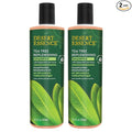 Desert Essence Tea Tree Replenishing Shampoo - 12.7 Fl Ounce - Pack of 2 - Therapeutic - Peppermint & Yucca - Restore & Nurture Hair - Reduce Flaking - All Skin Types