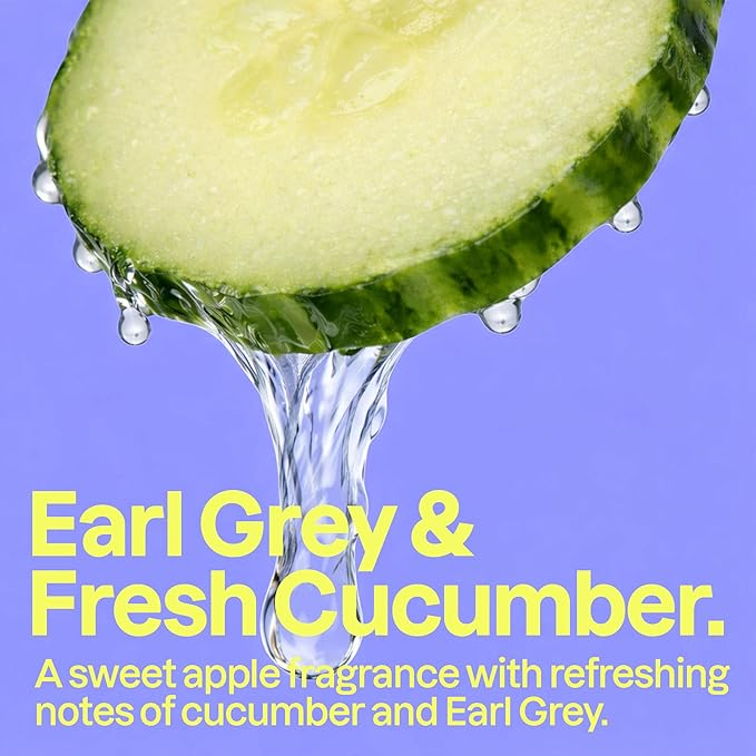 ATTITUDE Liquid Hand Soap, EWG Verified, Plant and Mineral-Based, Vegan Personal Care Products, Earl Grey & Fresh Cucumber Scent, 135.26 Fl Oz