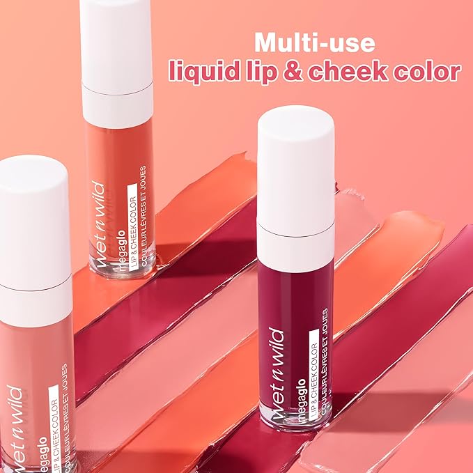 wet n wild Mega Glo Lip & Cheek Color, Creamy Rosy Stain, Buildable Multi-Use Soft Matte Finish, Vegan & Cruelty-Free - Rosy Romance (Pack of 2)