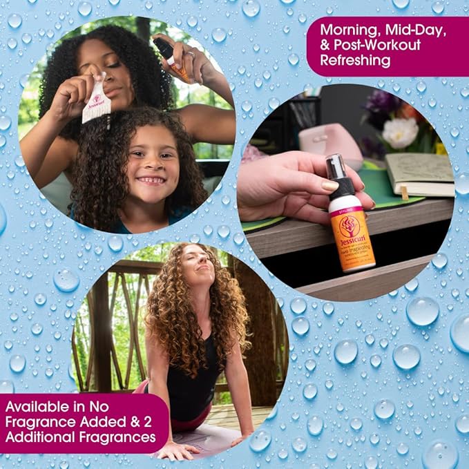 Jessicurl, Awe Inspiraling Spray, Island Fantasy, 8 Fl oz. Moisturizing Midday Curl Refresher Spray for Curly Hair, Curl Defining