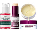 Calcium Volume Multi Balm Stick + Pink Spicule Serum + Eye Patches 60ea,Collagen Elastin Boost & Wrinkle Smoothing Eye Treatment,Skin Condition Improvement Pore Refining Serum,Gentle Skincare Routine