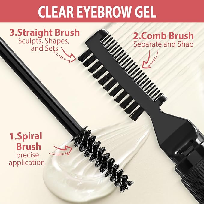 Eyebrow Pencil Kit, with Microblading Eyebrow Pen, Eyebrow Gel, Eyeliner, Eyebrow Brush, Eyebrow Pencils for Women, Waterproof, Smudge Proof, Long Lasting Makeup Formula - Medium Brown